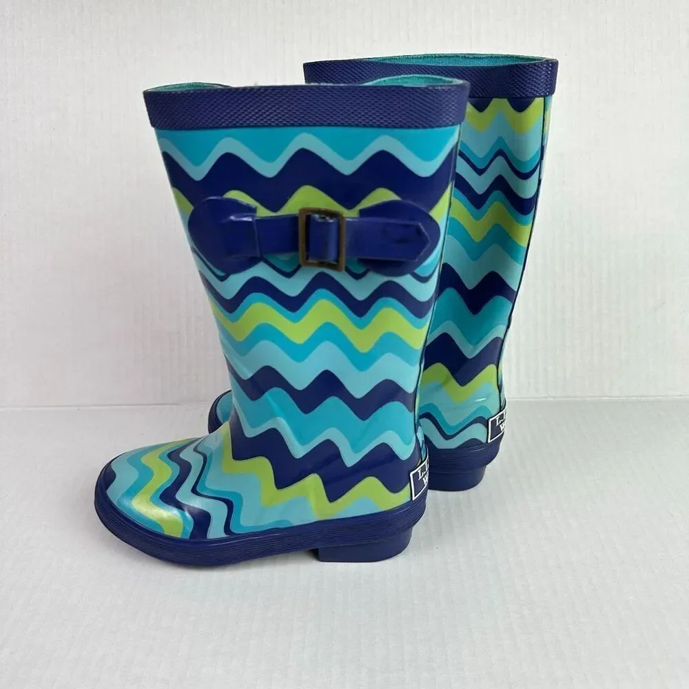 LL Bean Wellie Rainboots size 10 Blue